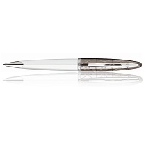 Ручка шариковая Waterman Carene Contemporary White ST, толщина линии M, серебро